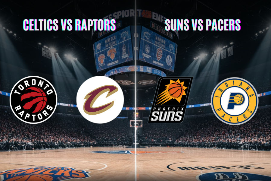 pacers vs suns and celtics vs raptors nba matches 2025